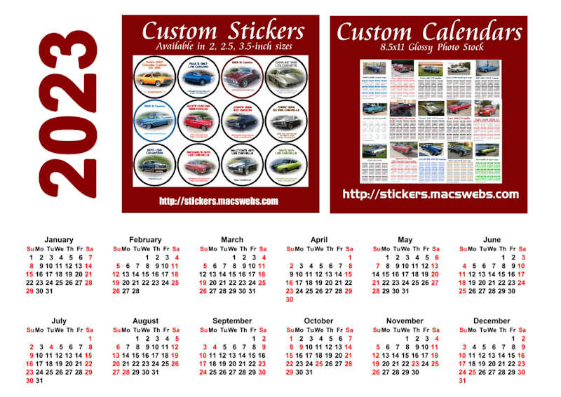 © Stickers and Calendarss